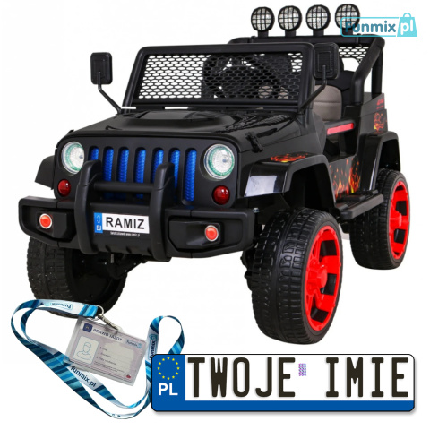 Raptor Drifter 4x4 terenowy Pojazd na akumulator Pilot Schowek Wolny Start MP3 LED