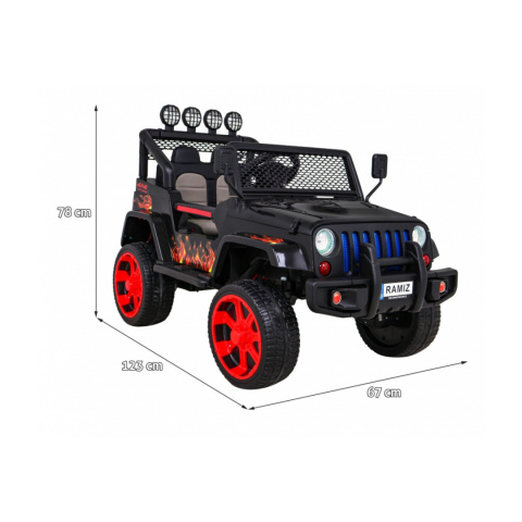 Raptor Drifter 4x4 terenowy Pojazd na akumulator Pilot Schowek Wolny Start MP3 LED