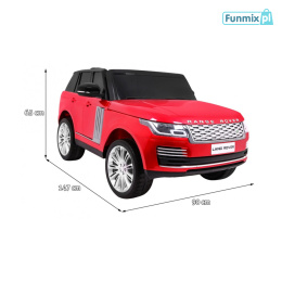 Range Rover HSE 4x45W Lakierowane Auto na akumulator Pilot pasy Panel audio LED