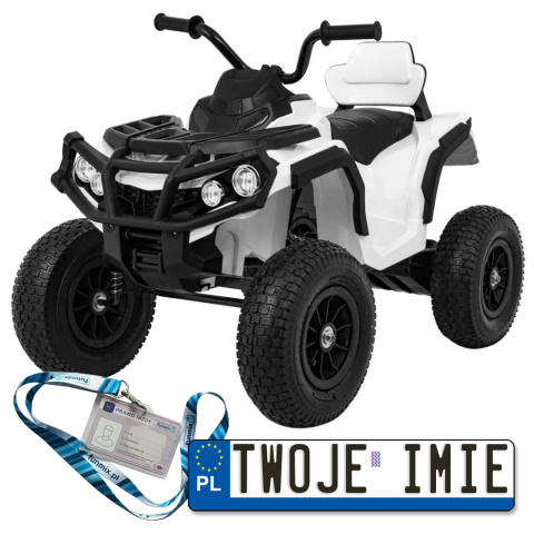 Pojazd Quad ATV Air na akumulator dla dzieci ekoskóra Radio MP3 Wolny Start