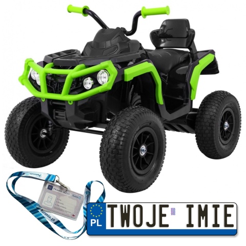 Quad ATV Air Pojazd na akumulator Wolny Start dla dzieci ekoskóra Radio MP3