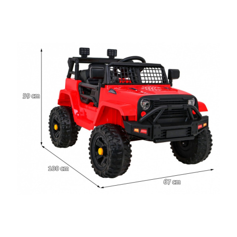 Jeep Dark Night Auto na akumulator ekoskóra wolny start LED EVA audio i Wgrane melodyjki