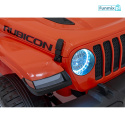 [JWR555] Jeep Wrangler Rubicon [4X45W, 14Ah) koła EVA, pokrowiec, pilot, LED, MP3, BT - pomarańczowy