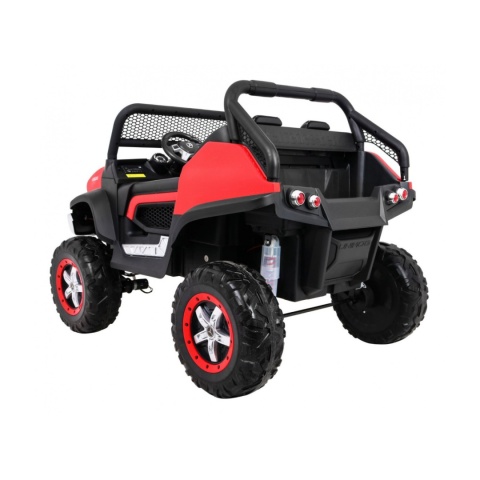 Mercedes Benz Unimog 4x4 terenowy Pojazd na akumulator pilot bagażnik wolny start MP3 LED