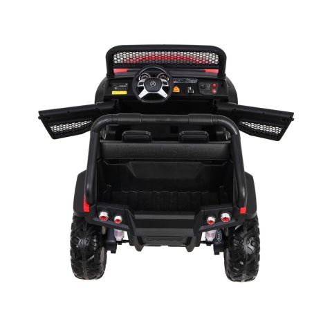 Mercedes Benz Unimog 4x4 terenowy Pojazd na akumulator pilot bagażnik wolny start MP3 LED