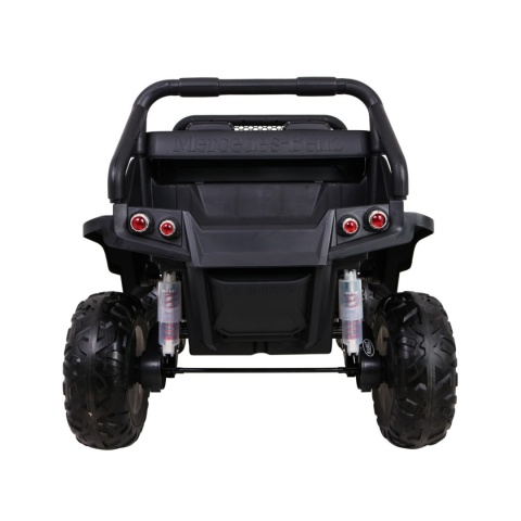 Mercedes Benz Unimog 4x4 terenowy Pojazd na akumulator pilot bagażnik wolny start MP3 LED