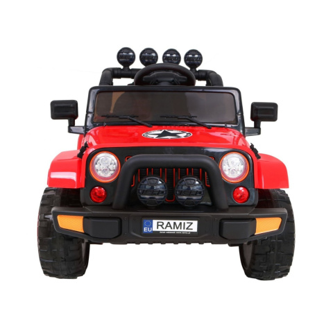 [BRD-7588] Terenowy Full Time 4WD [4X40W, 10Ah] koła EVA, pokrowiec, pilot, LED, MP3 - czerwony