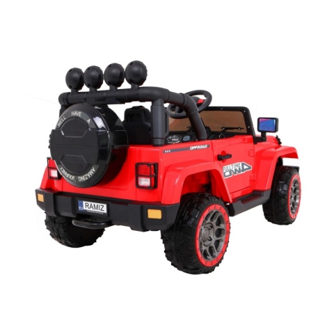 [BRD-7588] Terenowy Full Time 4WD [4X40W, 10Ah] koła EVA, pokrowiec, pilot, LED, MP3 - czerwony