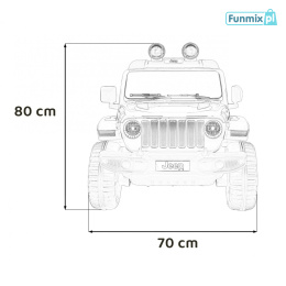 Jeep Wrangler Rubicon Auto na akumulator dla dzieci Pilot Radio MP3 LED EVA