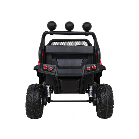 Mercedes Benz Unimog 4x4 terenowy Pojazd na akumulator pilot bagażnik wolny start MP3 LED