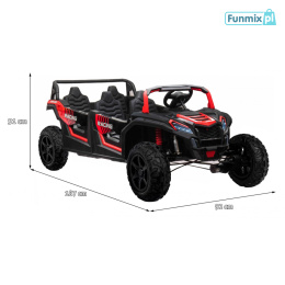 Buggy ATV RACING UTV2000 Li-ion Pojazd na akumulator 4x150W Koła AIR MP3