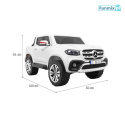 Mercedes Benz X-Class Pojazd 4x4 Auto na akumulator Pilot MP4 LED EVA