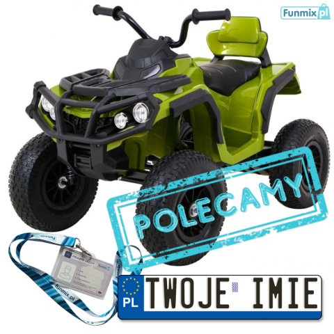 Pojazd Quad ATV Air na akumulator dla dzieci ekoskóra Radio MP3 Wolny Start