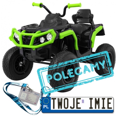 Quad ATV Air Pojazd na akumulator Wolny Start dla dzieci ekoskóra Radio MP3