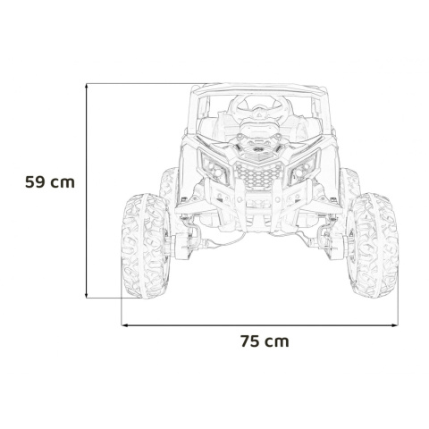 Buggy ATV defend 4x4 Pojazd na akumulator dla dzieci 4x35W ekoskóra EVA