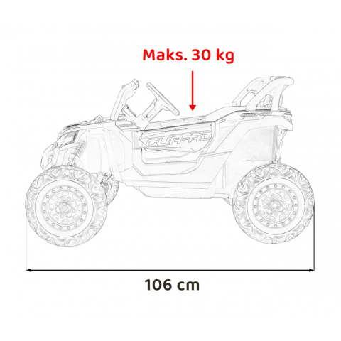 Buggy ATV defend 4x4 Pojazd na akumulator dla dzieci 4x35W ekoskóra EVA