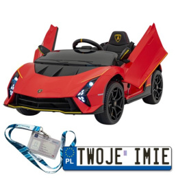 Lamborghini Invencible Pojazd Na Akumulator Ekoskóra Koła EVA Wejście USB MP3 Bluetooth