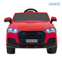 Audi Q7 New lift Pojazd na akumulator ekoskóra LED koła EVA MP3 bluetooth