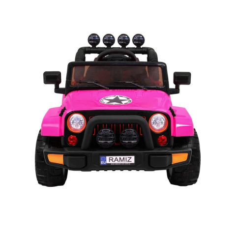 [BRD-7588] Terenowy Full Time 4WD [4X40W, 10Ah] koła EVA, pokrowiec, pilot, LED, MP3 - różowy