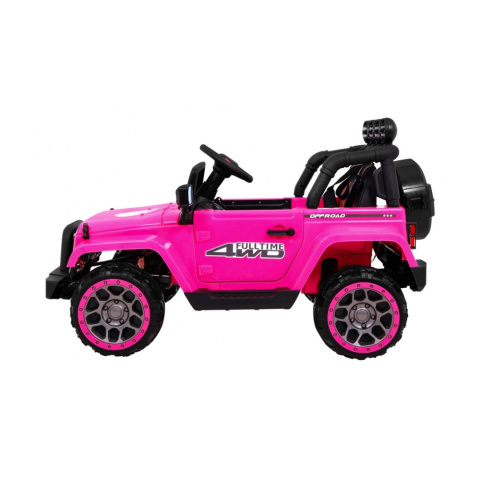 [BRD-7588] Terenowy Full Time 4WD [4X40W, 10Ah] koła EVA, pokrowiec, pilot, LED, MP3 - różowy