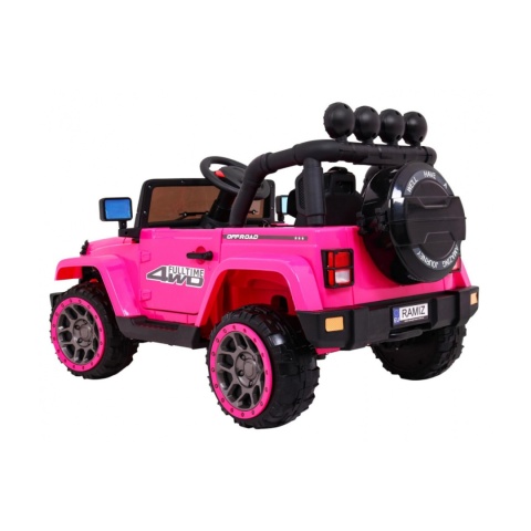 [BRD-7588] Terenowy Full Time 4WD [4X40W, 10Ah] koła EVA, pokrowiec, pilot, LED, MP3 - różowy