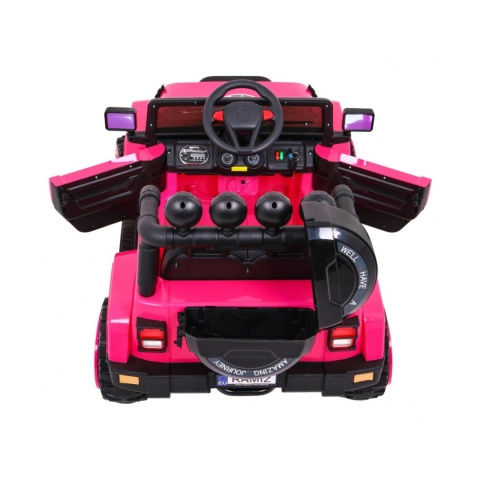 [BRD-7588] Terenowy Full Time 4WD [4X40W, 10Ah] koła EVA, pokrowiec, pilot, LED, MP3 - różowy