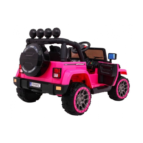 [BRD-7588] Terenowy Full Time 4WD [4X40W, 10Ah] koła EVA, pokrowiec, pilot, LED, MP3 - różowy