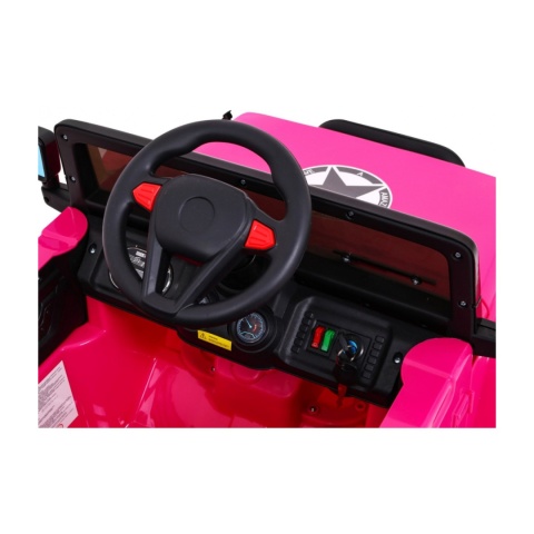 [BRD-7588] Terenowy Full Time 4WD [4X40W, 10Ah] koła EVA, pokrowiec, pilot, LED, MP3 - różowy