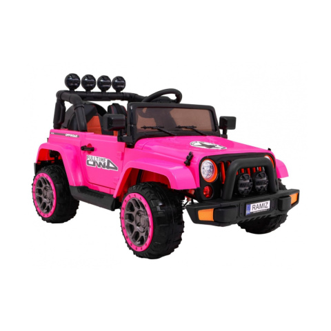 [BRD-7588] Terenowy Full Time 4WD [4X40W, 10Ah] koła EVA, pokrowiec, pilot, LED, MP3 - różowy