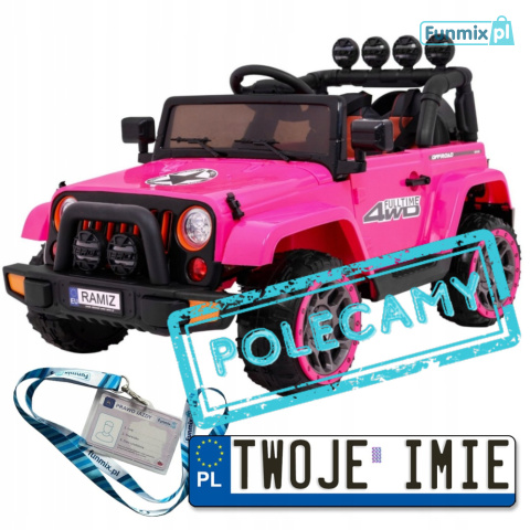 Jeep full time 4WD 4x4 Auto terenowe na akumulator mocny pilot pokrowiec