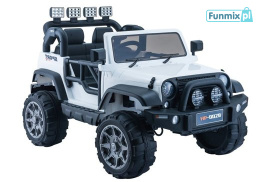 Jeep HP012 Pojazd 2x45W z Pilotem Auto na akumulator ekoskóra koła EVA MP3 USB pasy