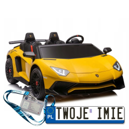 Lamborghini XXL A8803 Auto 24V na akumulator ekoskóra koła pompowane MP3