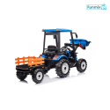 [JS3158B] Mega traktor D68 z łyżką i przyczepką [2X200W, 10Ah-24V] pilot, pokrowiec, LED, MP3 - niebieski