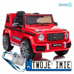 Mercedes G63 AMG 2x45W Auto na akumulator ekoskóra koła EVA wejście MP3 USB