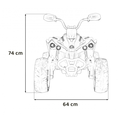 Maverick ATV Quad Pojazd na akumulator dla dzieci 4x4 180W LED Pilot pokrowiec