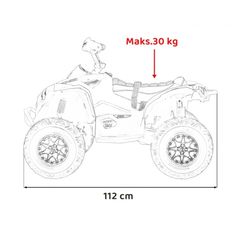 Maverick ATV Quad Pojazd na akumulator dla dzieci 4x4 180W LED Pilot pokrowiec