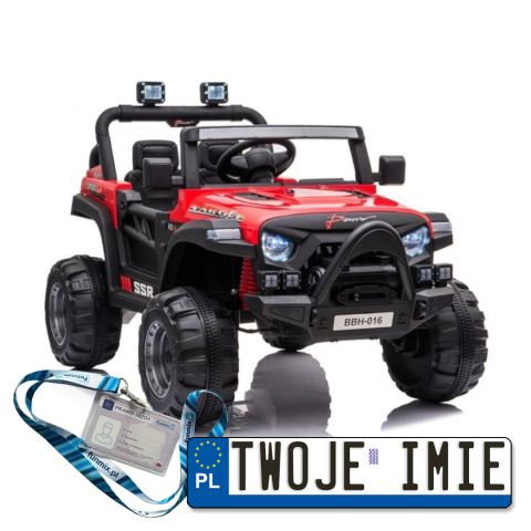 Auto BBH-016 Na Akumulator 2x45W Ekoskóra EVA LED Wejście MP3 USB Pasy