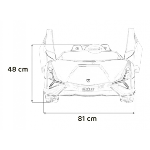 Lamborghini Sian Pojazd na akumulator ekoskóra EVA MP3 USB Bluetooth pasy