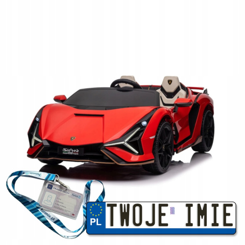 Lamborghini Sian Pojazd na akumulator ekoskóra EVA MP3 USB Bluetooth pasy