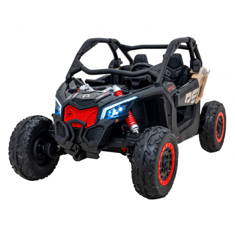 [CA001] Duży Maverick ATV CAN-AM Buggy Turbo RR dla 2 dzieci [4x200W, 14Ah-24V] koła EVA, pokrowiec, LED, MP3, BT - khaki