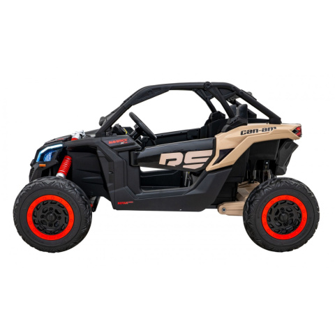[CA001] Duży Maverick ATV CAN-AM Buggy Turbo RR dla 2 dzieci [4x200W, 14Ah-24V] koła EVA, pokrowiec, LED, MP3, BT - khaki