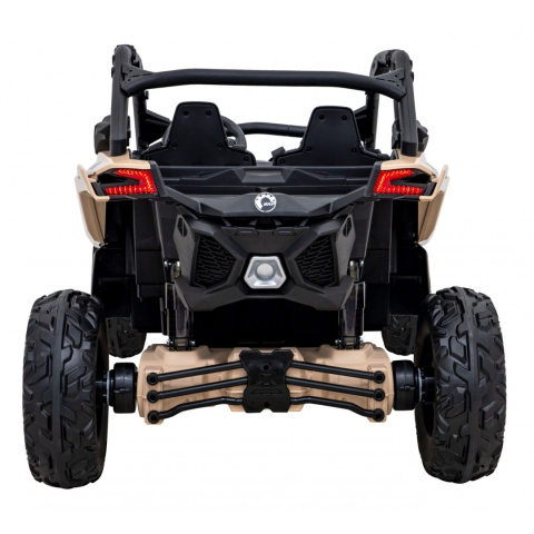 [CA001] Duży Maverick ATV CAN-AM Buggy Turbo RR dla 2 dzieci [4x200W, 14Ah-24V] koła EVA, pokrowiec, LED, MP3, BT - khaki