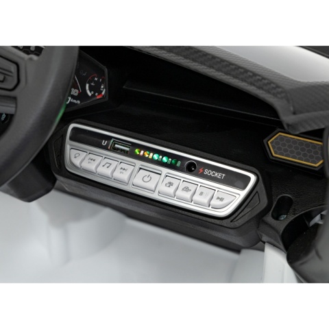 Lamborghini Invencible Pojazd Na Akumulator Ekoskóra Koła EVA Wejście USB MP3 Bluetooth