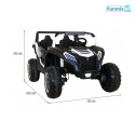 Ogromny Buggy ATV Racing dla 2 dzieci 4x200W na akumulator 24V 14Ah 4x4 LED