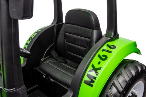 Traktor A011 Na Akumulator 24V Ekoskóra Koła EVA MP3 USB LED