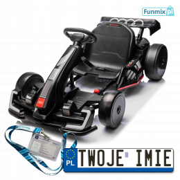 Gokart Audi sportowe z funkcją driftu Pojazd 2x150W LED MP3 radio FM