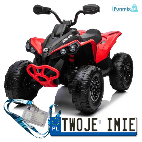 Maverick ATV Quad Pojazd na akumulator dla dzieci 4x4 180W LED Pilot pokrowiec