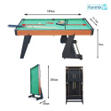 Stół do gier 3W1 Bilard Ping Pong 184x97,5cm solidny składany + akcesoria