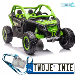 Buggy Can-am RS 4X4 Auto na akumulator dla dzieci ekoskóra EVA LED