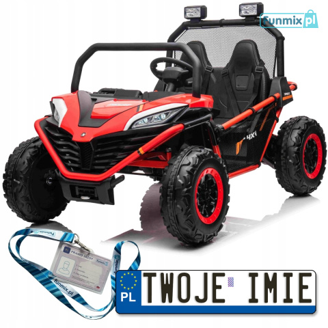 Buggy Faster na akumulator pojazd 2x150W ekoskóra Bluetooth EVA LED